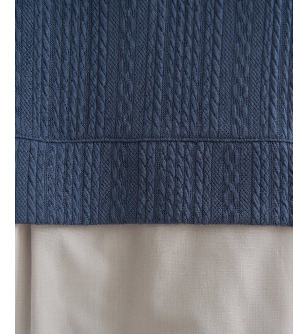 ikka「ケーブル柄レイヤードプルオーバー」|その他|