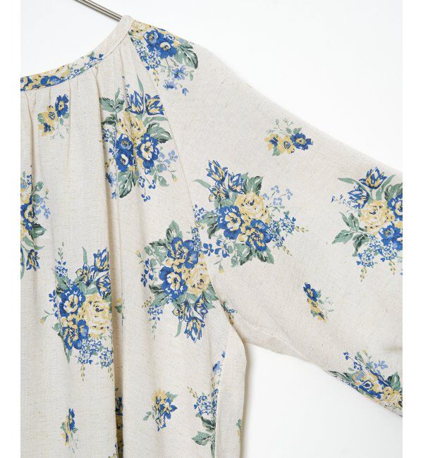 Lbc with Life「リネン混ブーケプリントパフスリーブ」|シャツ・ブラウス|