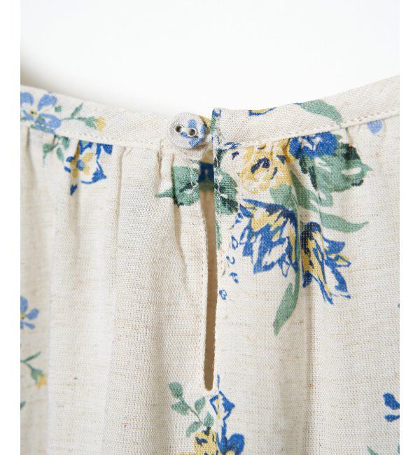 Lbc with Life「リネン混ブーケプリントパフスリーブ」|シャツ・ブラウス|