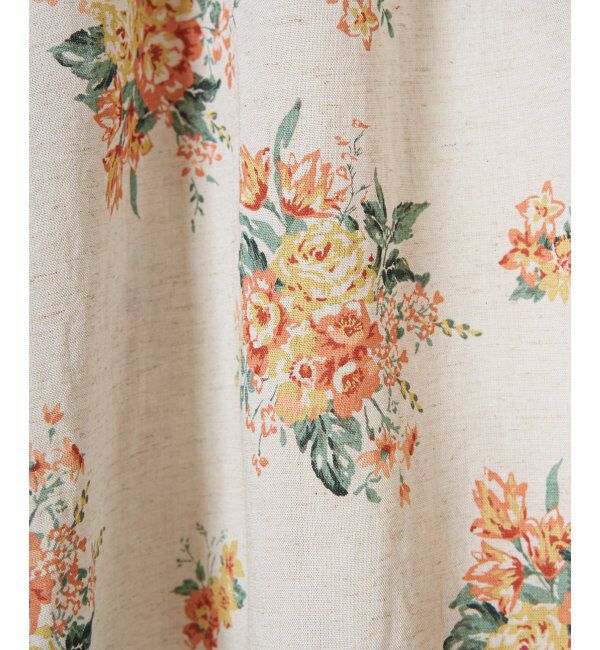 Lbc with Life「リネン混ブーケプリントパフスリーブ」|シャツ・ブラウス|