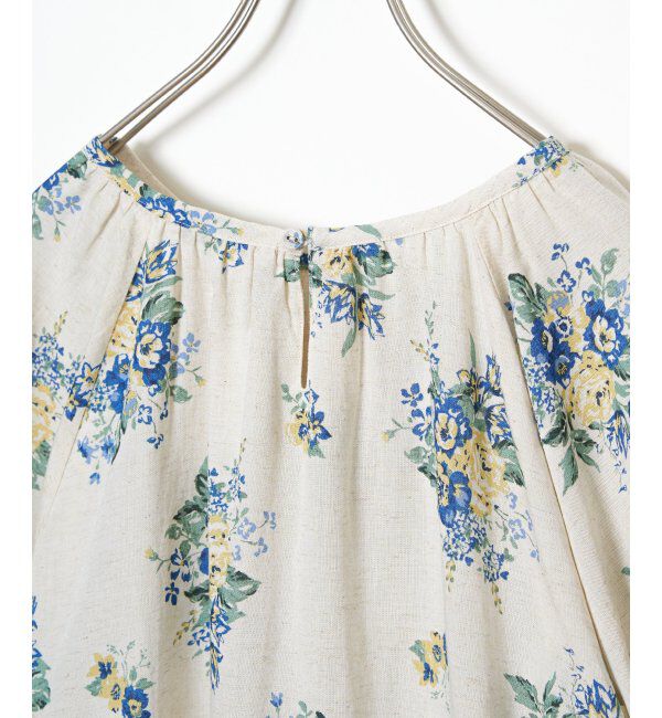 Lbc with Life「リネン混ブーケプリントパフスリーブ」|シャツ・ブラウス|