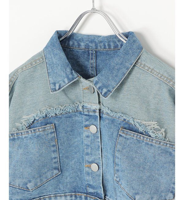 VENCE share style「クロップド丈Gジャン」|ブルゾン・スタジャン|