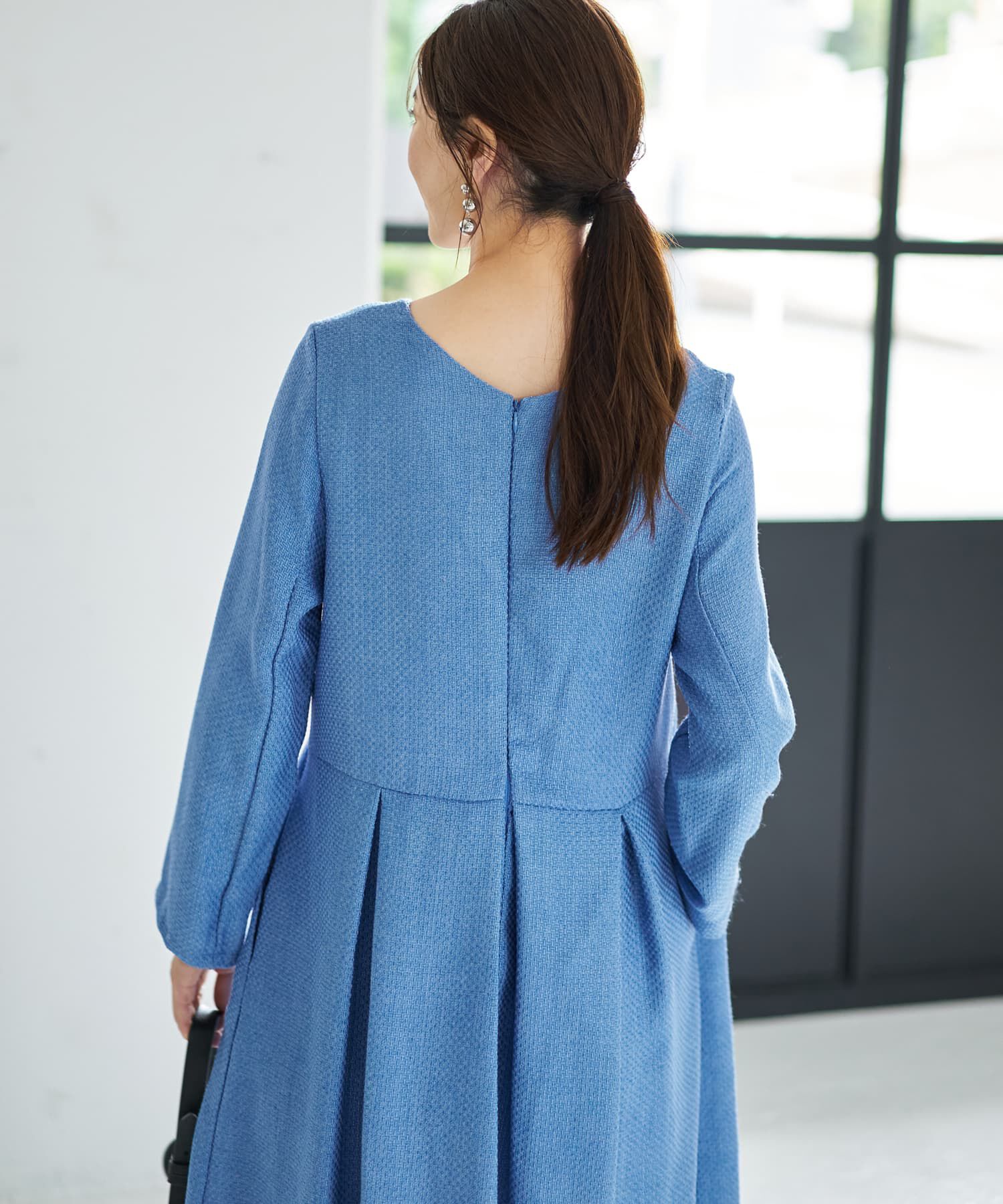 STYLE DELI「凹凸織り生地タックワンピース」|ワンピース|