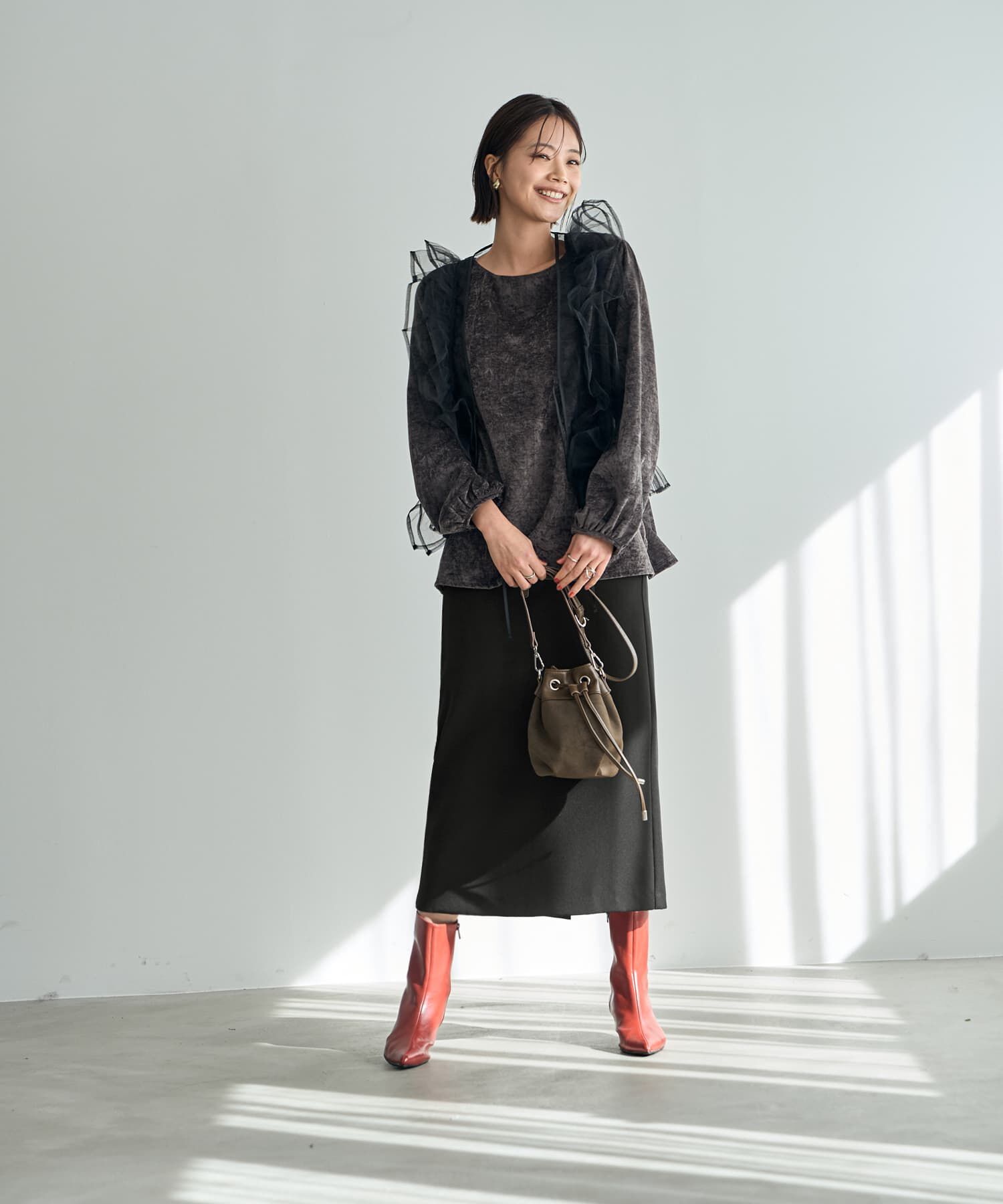 STYLE DELI「チュールフリルベスト」|ベスト・ジレ|