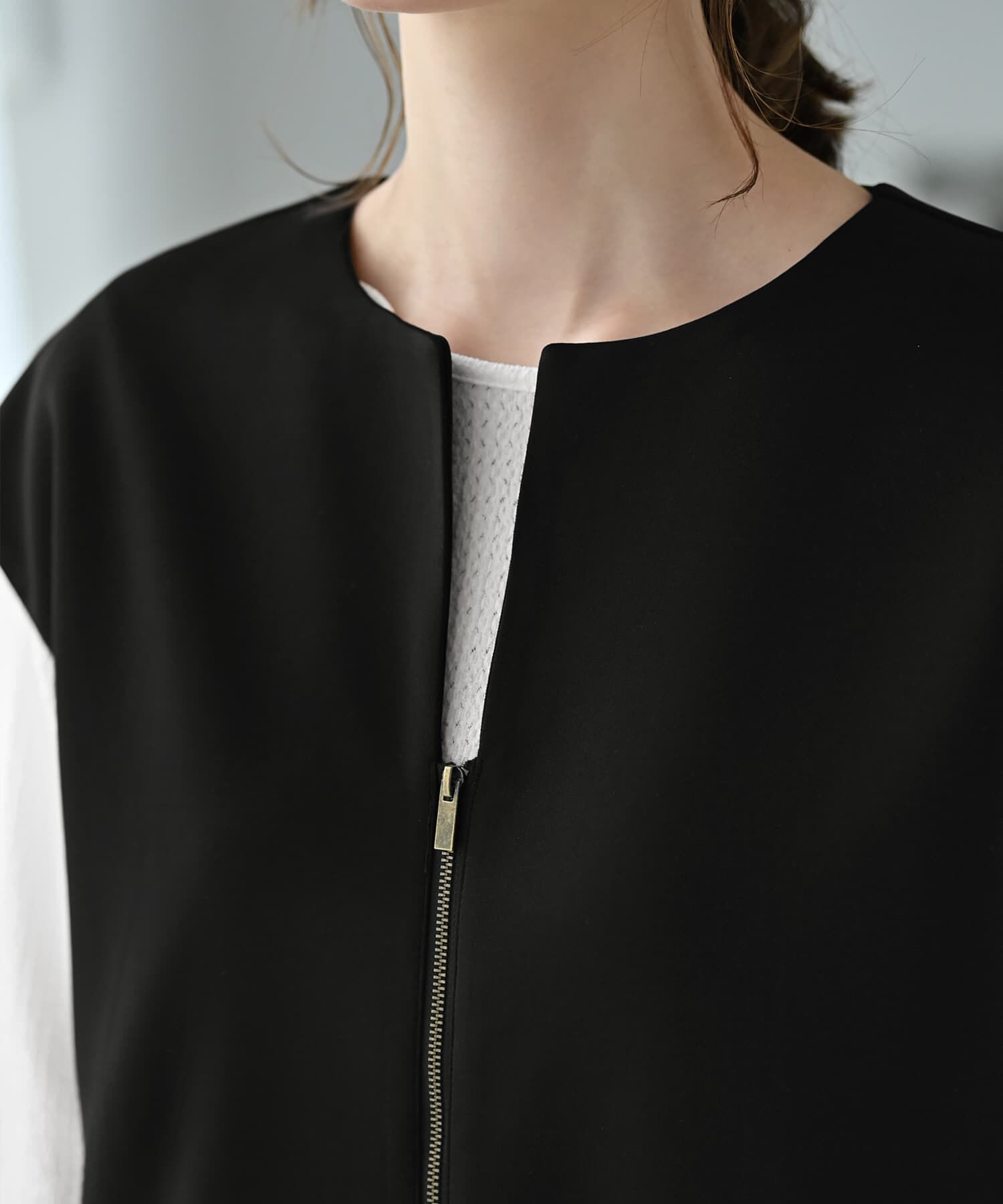 STYLE DELI「【Kana Oyama&times;BLK001】ジップジレワンピース／DELI size」|ワンピース|