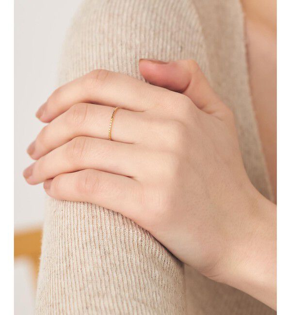 ete「[レイヤード] K10YG ベネチアンチェーン リング」|リング|