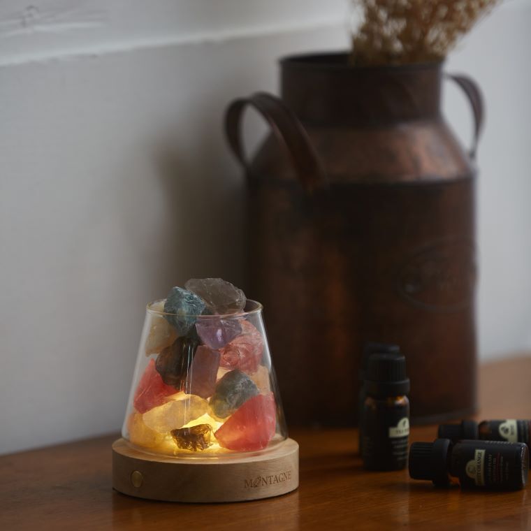  「ディフューザー天然石水晶セット」|アロマ・ルームフレグランス|