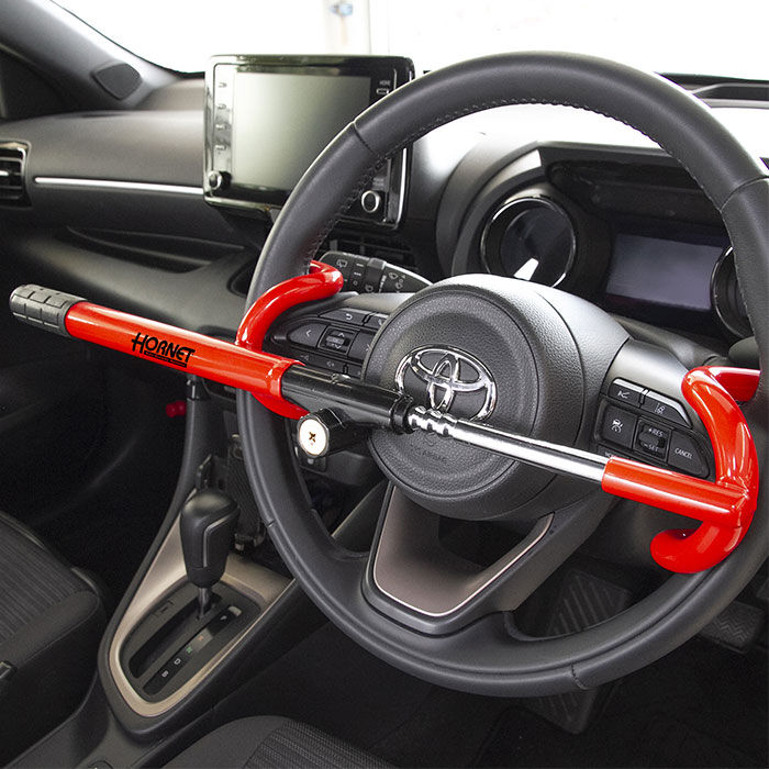 BACKYARD FAMILY「ハンドルロック 車 通販 盗難防止 車両盗難 対策 ダブル ダブルロック式 がっちり ロック」|その他|