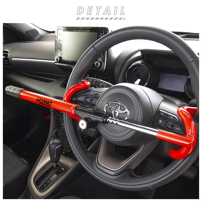 BACKYARD FAMILY「ハンドルロック 車 通販 盗難防止 車両盗難 対策 ダブル ダブルロック式 がっちり ロック」|その他|