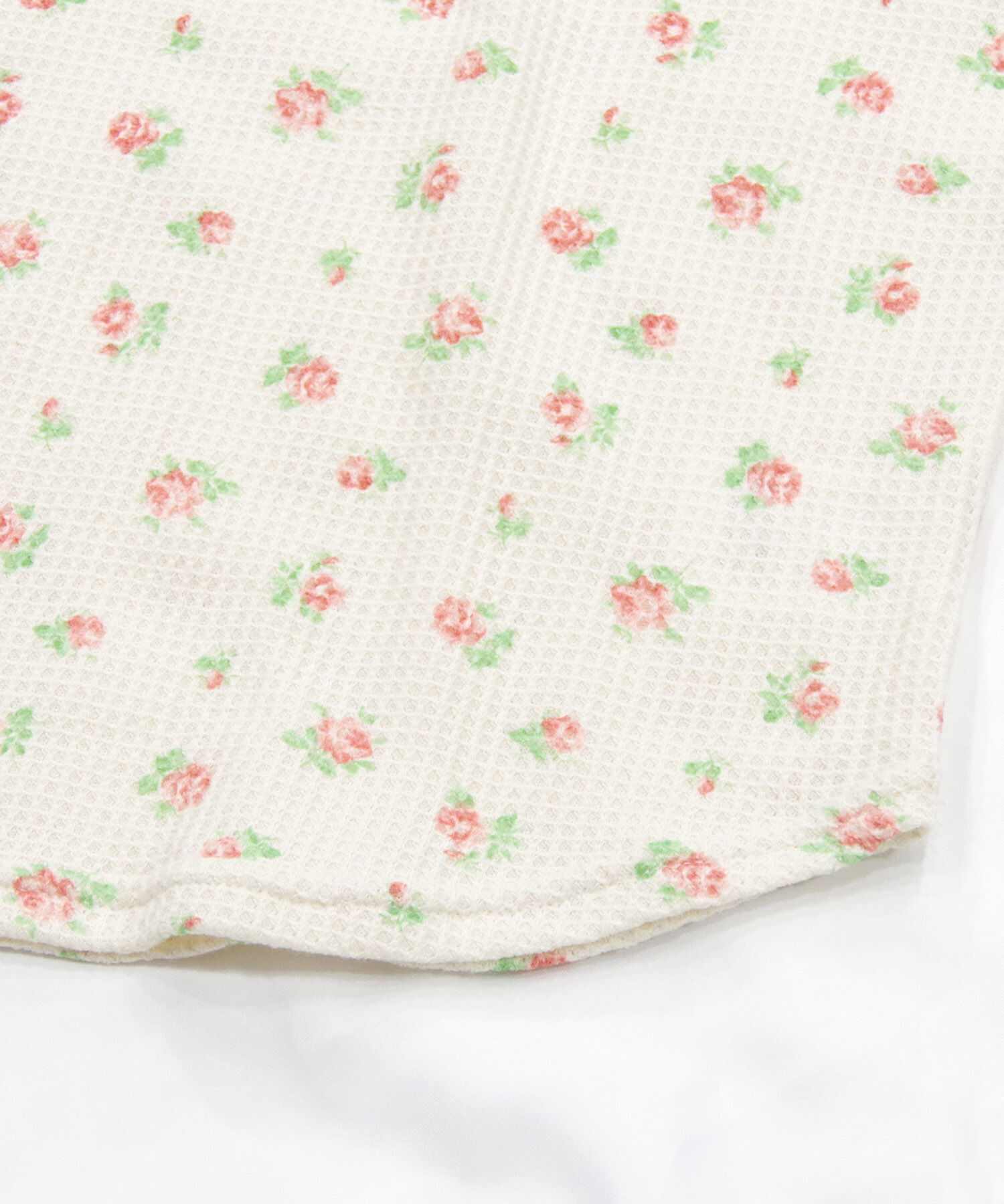 BACKYARD FAMILY「ワッフル 生地 セットアップ 通販 JEMORGAN サーマル JD570-59S 花柄 かわいい」|ルームウェア|