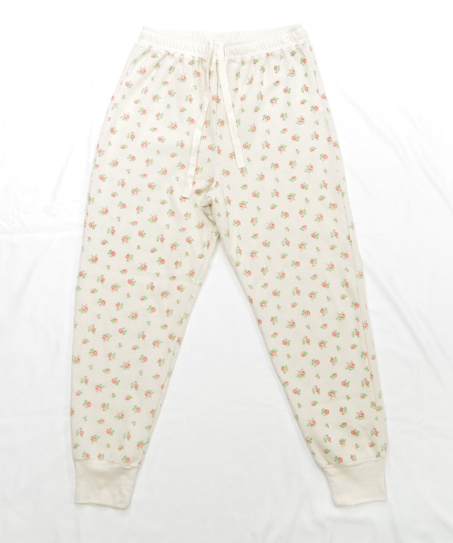 BACKYARD FAMILY「ワッフル 生地 セットアップ 通販 JEMORGAN サーマル JD570-59S 花柄 かわいい」|ルームウェア|