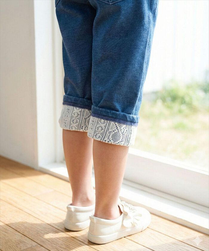 BACKYARD FAMILY「Rora デニムパンツ 通販 ローラ ラピス ジーンズ パンツ ロールアップデニム キッズ 女の子」|その他|