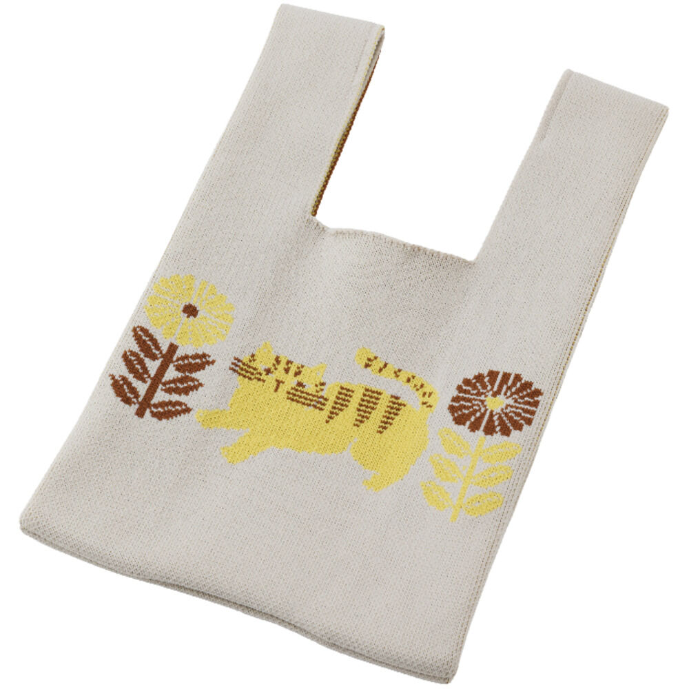 BACKYARD FAMILY「ニットバッグ ミニトート 通販 トートバッグ 小さめ サブバッグ ミニ ニット バッグ」|トートバッグ|ベージュ1