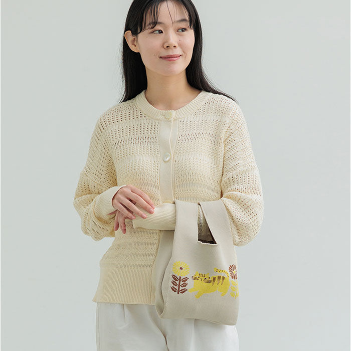 BACKYARD FAMILY「ニットバッグ ミニトート 通販 トートバッグ 小さめ サブバッグ ミニ ニット バッグ」|トートバッグ|