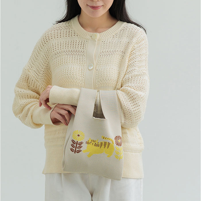 BACKYARD FAMILY「ニットバッグ ミニトート 通販 トートバッグ 小さめ サブバッグ ミニ ニット バッグ」|トートバッグ|