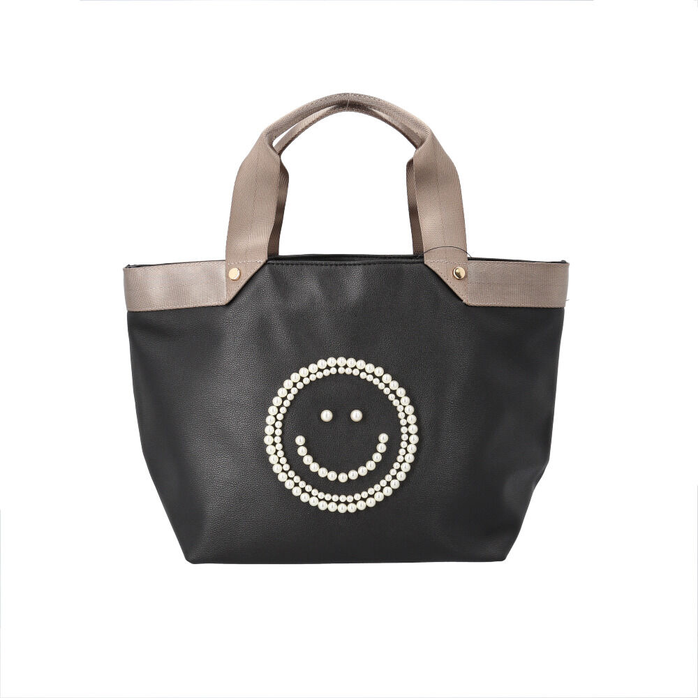 BACKYARD FAMILY「cooco スマイル バッグ 通販 クーコ トートバッグ トート 手提げバッグ レディース 小さめ」|トートバッグ|ブラック1