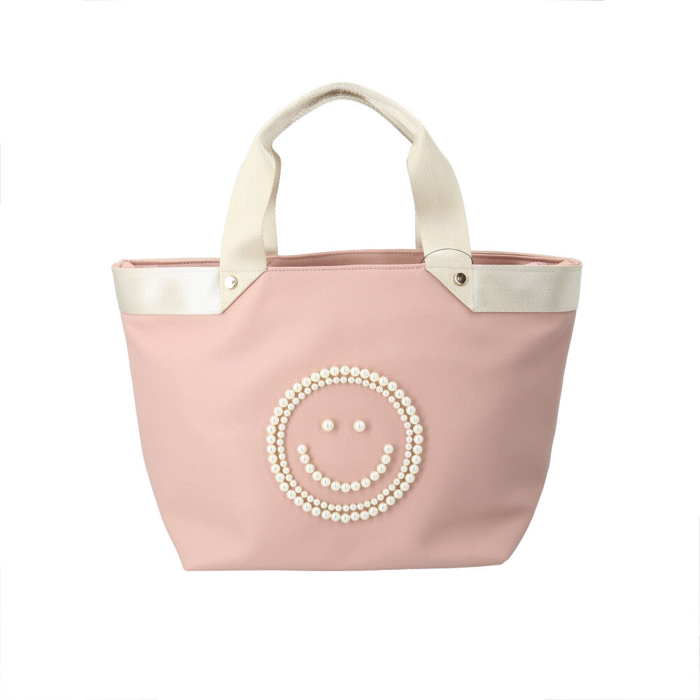 BACKYARD FAMILY「cooco スマイル バッグ 通販 クーコ トートバッグ トート 手提げバッグ レディース 小さめ」|トートバッグ|ピンク1