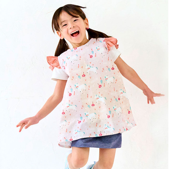 BACKYARD FAMILY「キッズエプロン 女の子 通販 お手伝い エプロン 子どもエプロン かぶりタイプ おてつだいドレス」|その他|