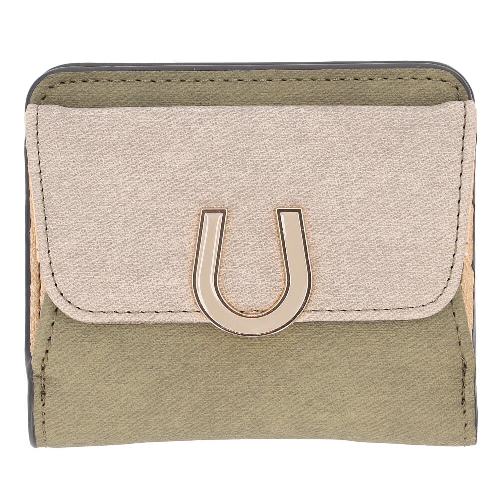 BACKYARD FAMILY「ラムモード 財布 通販 馬蹄モチーフ 二つ折り財布 レディース お財布 ミニ財布 サイフ」|その他|グリーン1