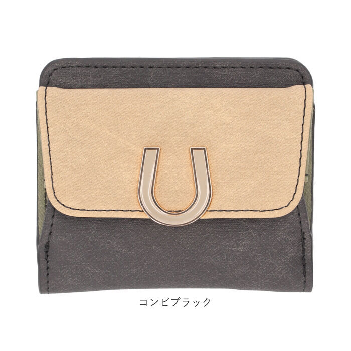 BACKYARD FAMILY「ラムモード 財布 通販 馬蹄モチーフ 二つ折り財布 レディース お財布 ミニ財布 サイフ」|その他|