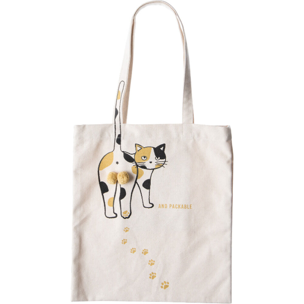 AND PACKABLE「トートバッグ AND PACKABLE 通販 ニャンタマトートバッグ 大きめ A4」|トートバッグ|ホワイト2