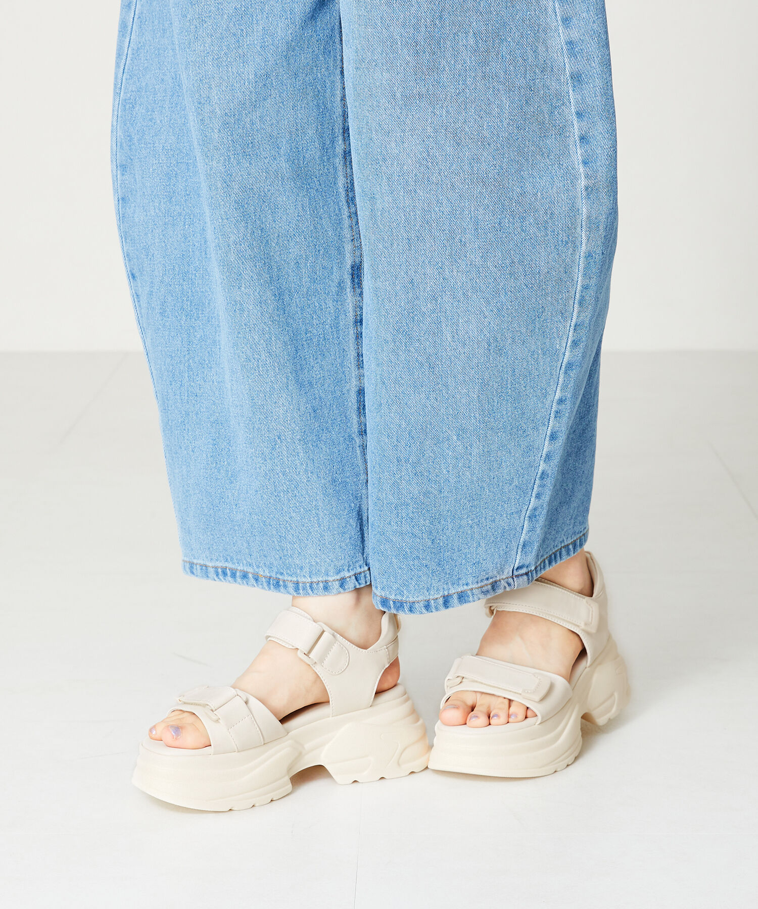 ORiental TRaffic「【アウトレット価格】厚底スニーカーソールサンダル/41205 サンダル 履きやすい スポサン 人気」|サンダル|