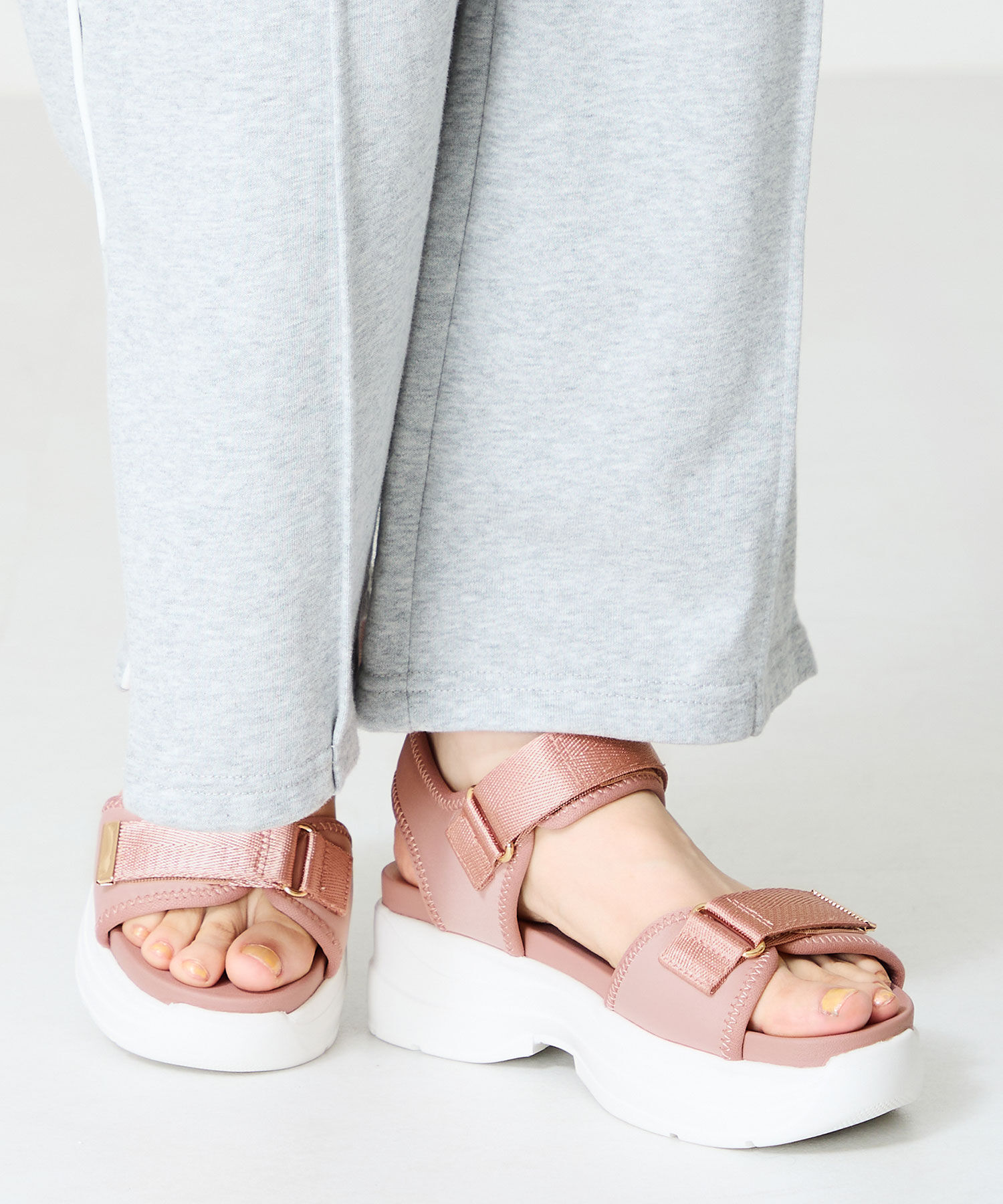 WA Oriental TRaffic「【追加】ダブルベルトスポーツサンダル/42207 スポサン 柔らかい 人気 軽い トレンド 厚底 再入荷」|サンダル|