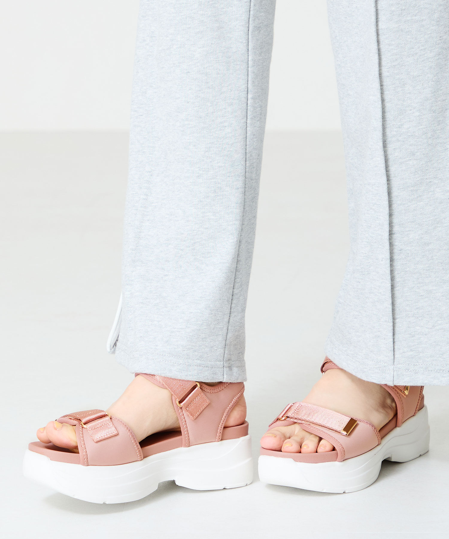 WA Oriental TRaffic「【追加】ダブルベルトスポーツサンダル/42207 スポサン 柔らかい 人気 軽い トレンド 厚底 再入荷」|サンダル|