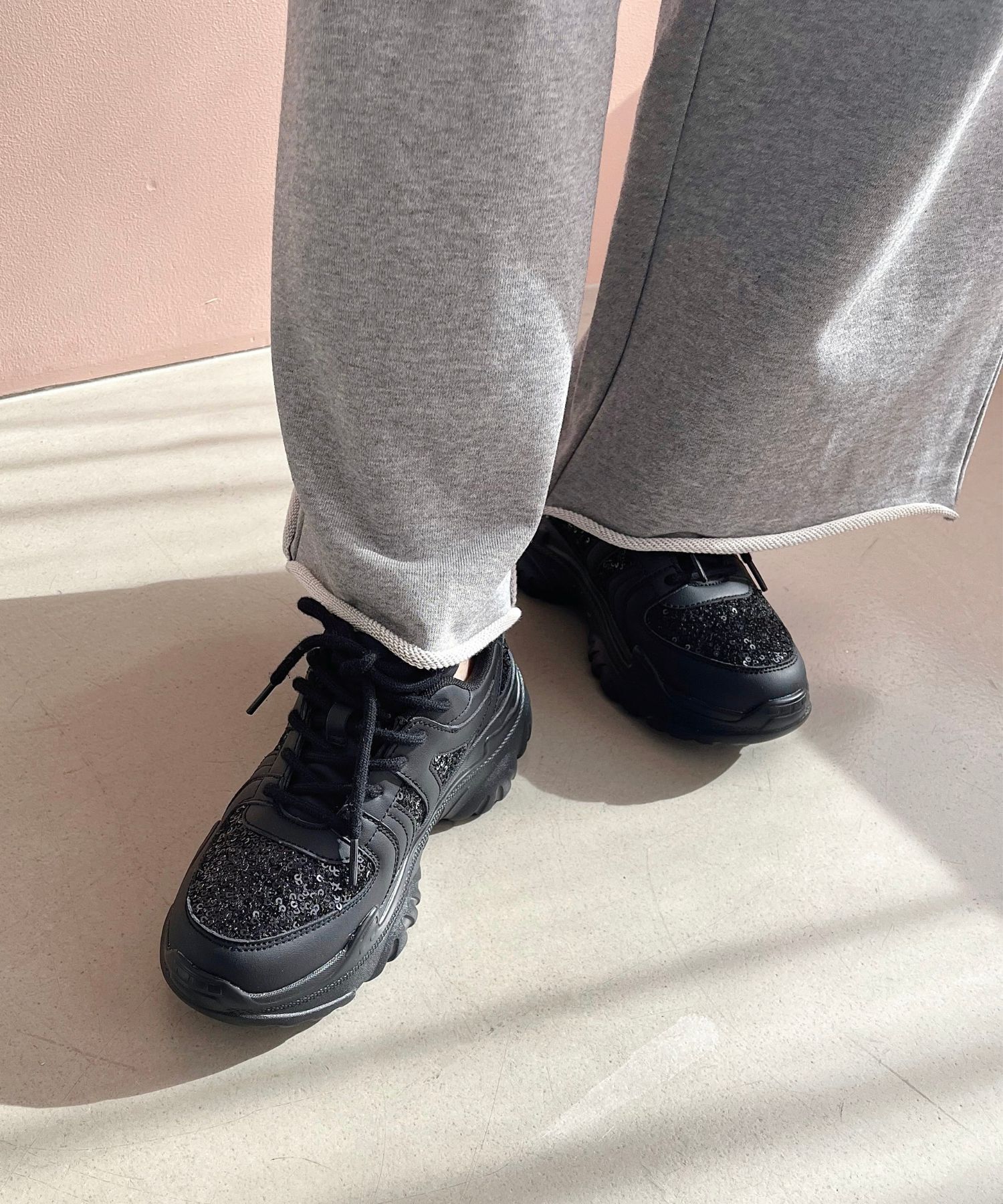 ORiental TRaffic「スパンコール 厚底 スニーカー /OT3752 クッション」|スニーカー|