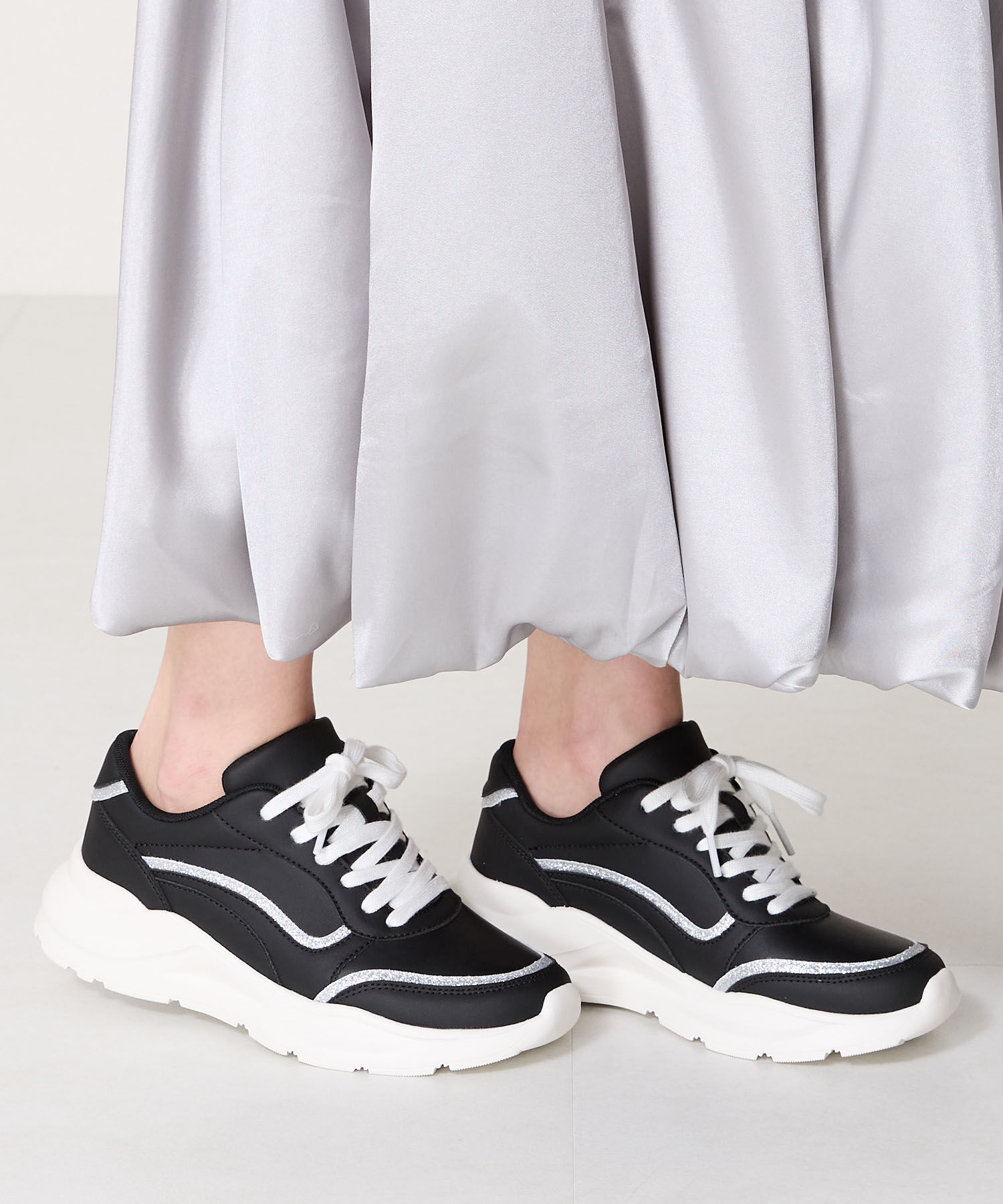 ORiental TRaffic「グリッターラインスニーカー/OT3762 スニーカー トレンド 人気 売れてる」|スニーカー|