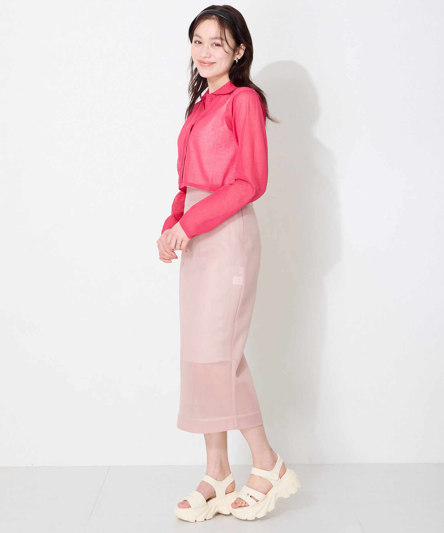 ORiental TRaffic「カットデザインパデット厚底サンダル/51206 サンダル 厚底 トレンド 人気 軽い」|サンダル|