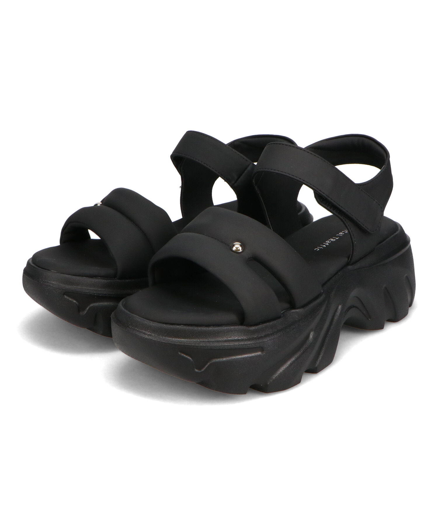 ORiental TRaffic「カットデザインパデット厚底サンダル/51206 サンダル 厚底 トレンド 人気 軽い」|サンダル|