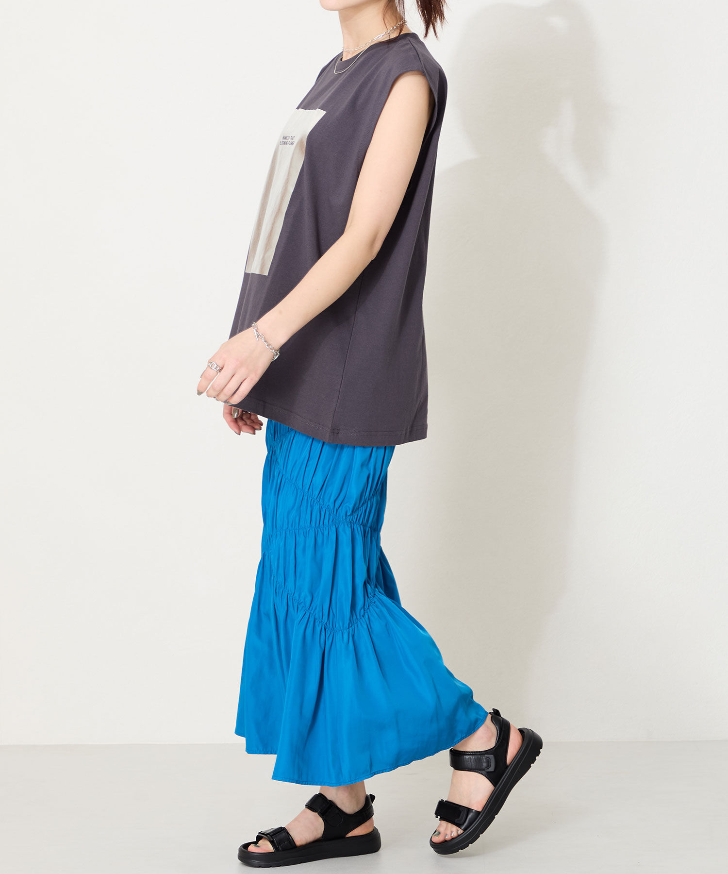 ORiental TRaffic「【Fit me サンダル】ダブル ベルト サンダル /51227 軽い 柔らかい フラット」|サンダル|