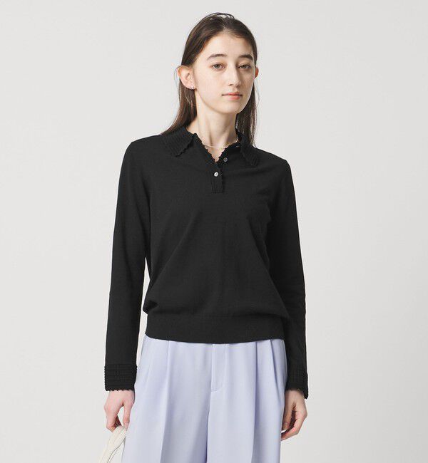 UNITED ARROWS「クロシェ ポロニット ‐ウォッシャブル‐」|ニット・セーター|