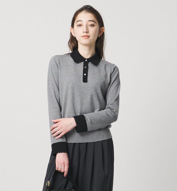 UNITED ARROWS「クロシェ ポロニット ‐ウォッシャブル‐」|ニット・セーター|