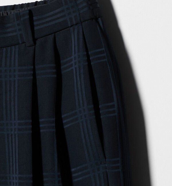 UNITED ARROWS「チェック 2タック ワイドパンツ ‐ウォッシャブル‐」|スラックス|