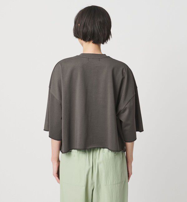 UNITED ARROWS「＜SACRA＞ハーフスリーブ クロップド メッセージ Tシャツ」|Tシャツ・カットソー|