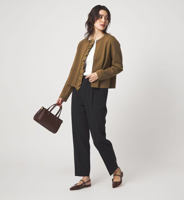 UNITED ARROWS green label relaxing「フロント フリル ニット カーディガン」|カーディガン|