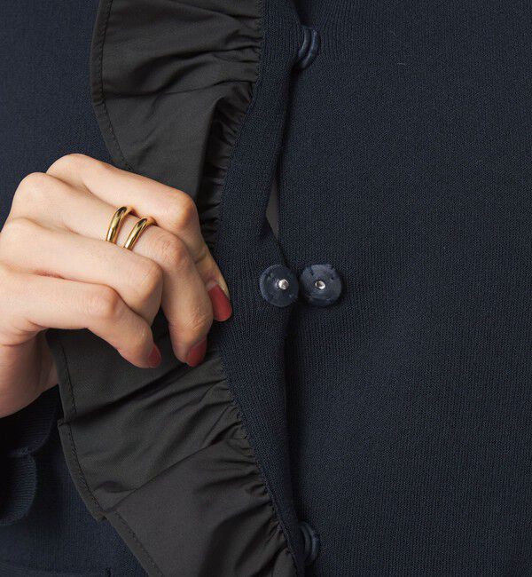 UNITED ARROWS green label relaxing「フロント フリル ニット カーディガン」|カーディガン|