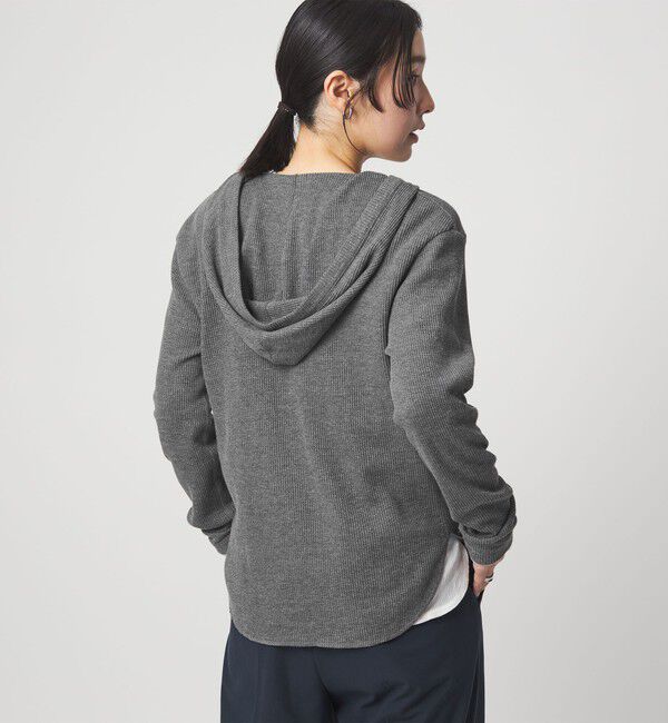 UNITED ARROWS green label relaxing「【WEB限定】＜at ease＞ワッフル フード ロングスリーブ カットソー」|Tシャツ・カットソー|