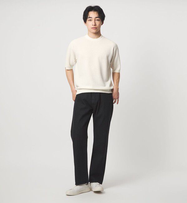 UNITED ARROWS green label relaxing「タック ピケ ビズ クルーネック ニット -ウォッシャブル-」|ニット・セーター|