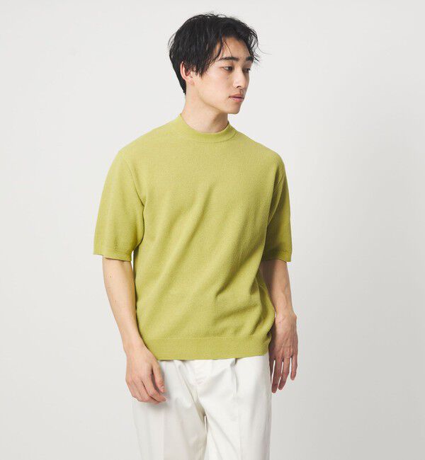 UNITED ARROWS green label relaxing「タック ピケ ビズ クルーネック ニット -ウォッシャブル-」|ニット・セーター|LIME