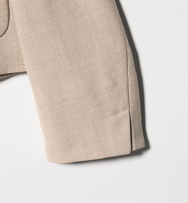 BEAUTY&YOUTH UNITED ARROWS「ポリエステルブレンド カラーレス ショートジャケット」|ノーカラージャケット|