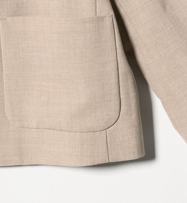 BEAUTY&YOUTH UNITED ARROWS「ポリエステルブレンド カラーレス ショートジャケット」|ノーカラージャケット|