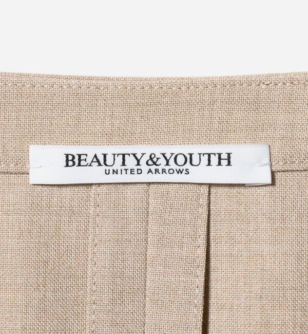 BEAUTY&YOUTH UNITED ARROWS「ポリエステルブレンド カラーレス ショートジャケット」|ノーカラージャケット|