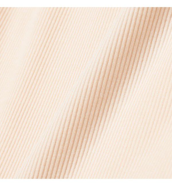 Ray BEAMS 「リブ ギャザー オフショルダー Tシャツ」|Tシャツ・カットソー|