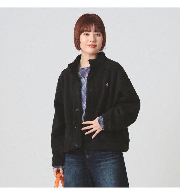 Ray BEAMS 「DANTON / DOUBLE FACE BOA STAND COLLAR CARDIGAN」|ブルゾン・スタジャン|