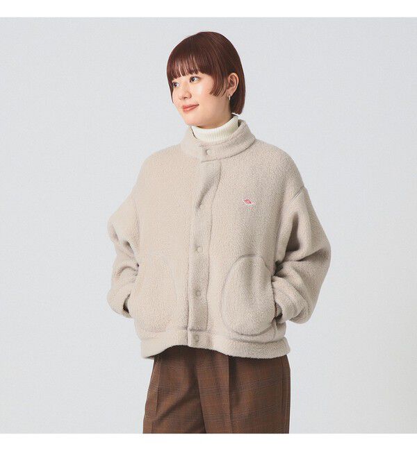 Ray BEAMS 「DANTON / DOUBLE FACE BOA STAND COLLAR CARDIGAN」|ブルゾン・スタジャン|