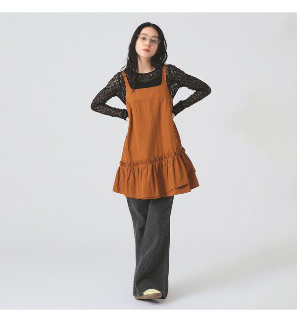 Ray BEAMS 「アシメフリルヘム キャミ ワンピース」|ワンピース|