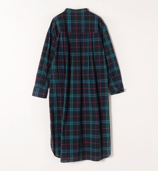 SHIPS any「SHIPS any:〈ウォッシャブル〉ネオンチェック パフシャツ ワンピース」|ワンピース|
